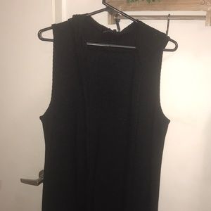 Long vest with hoodie
